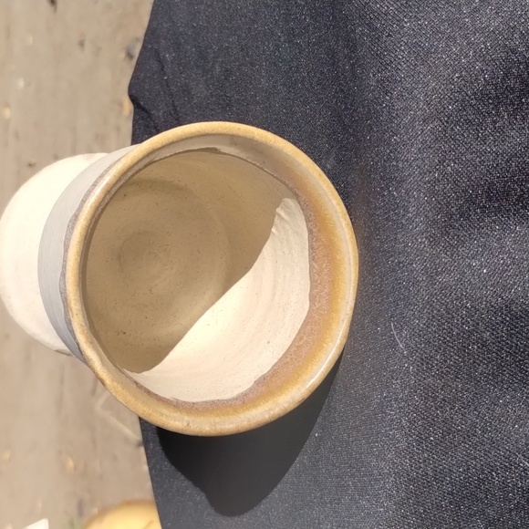 handmade vintage pottery wine goblet - Picture 3 of 4